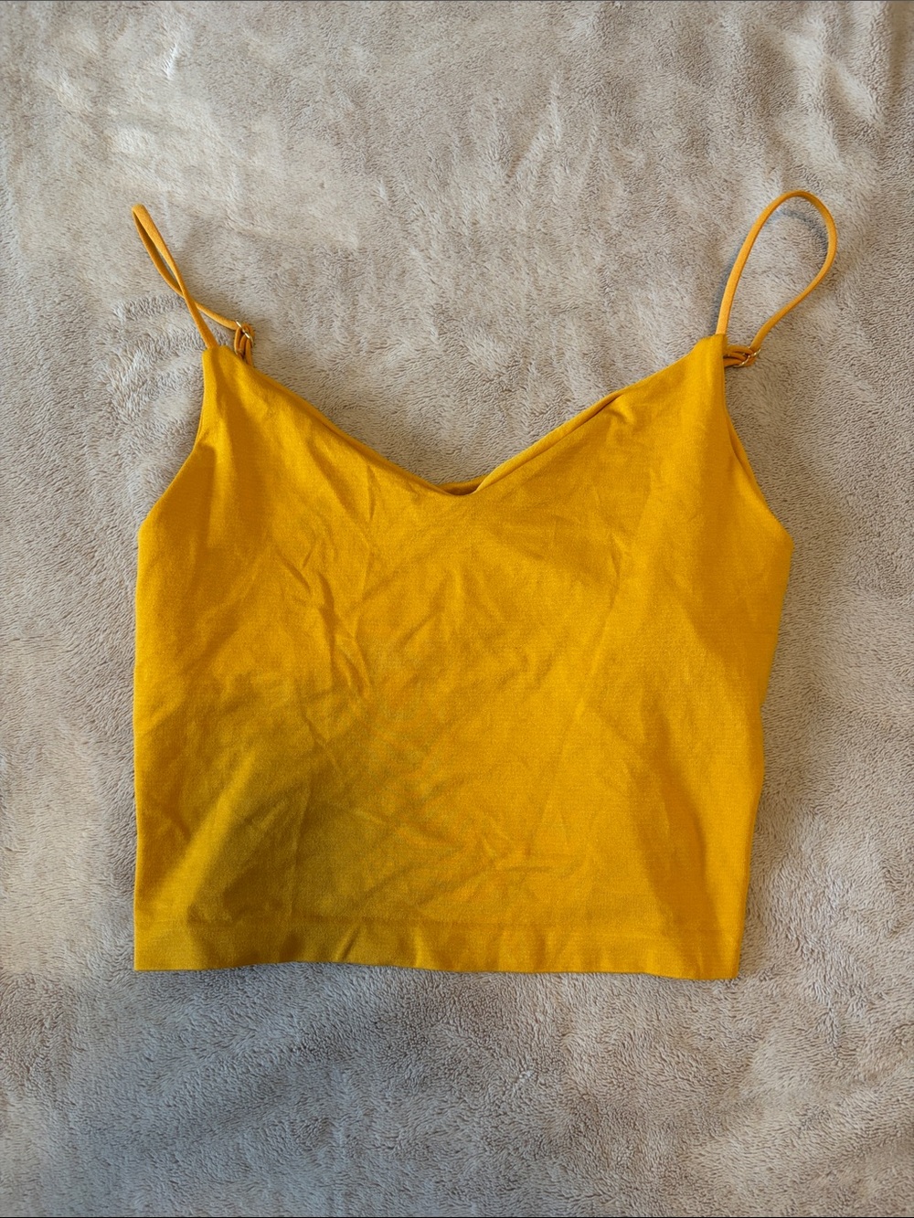Anthropologie Mustard Yellow V-Neck Cami